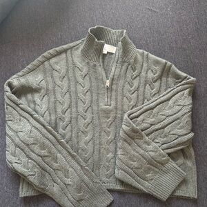 No Comment Green Cable Knit Sweater